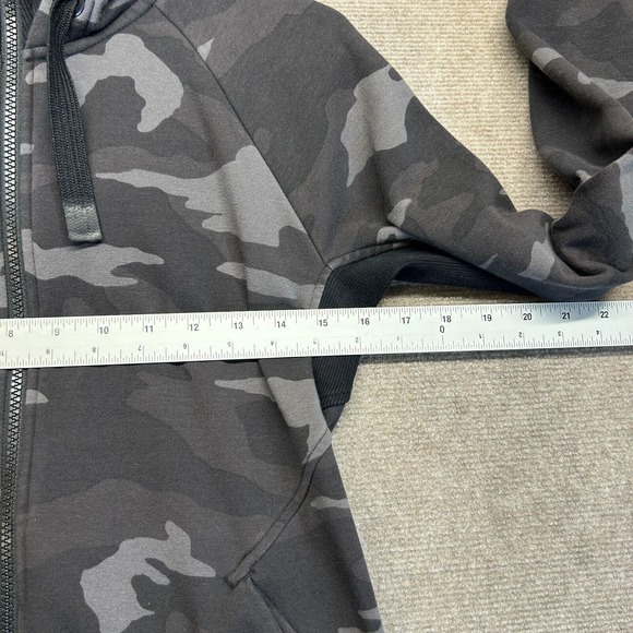 Athleta Triumph Printed Hoodie Women's Small Gray Camo Full Zip Performance Gym - Picture 11 of 15
